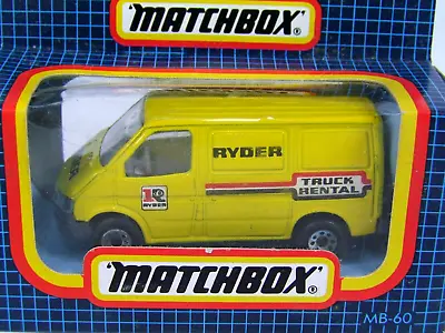 Matchbox Sealed Box MB60 Ford Transit Ryder Rental Yellow • £14.50