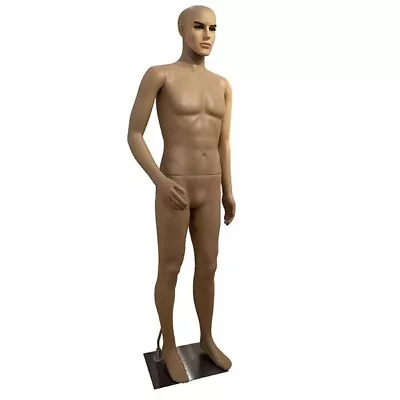 K4 Male Curved Right Arm Straight Foot Body Model Mannequin Skin Color • $90.87
