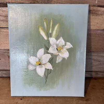 White Lily Canvas Oil Painting 3D • £25