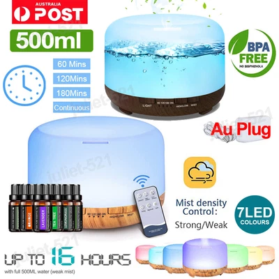 $26.99 • Buy LED Essential Oil Diffuser Aroma Aromatherapy Air Purifier Ultrasonic Humidifier
