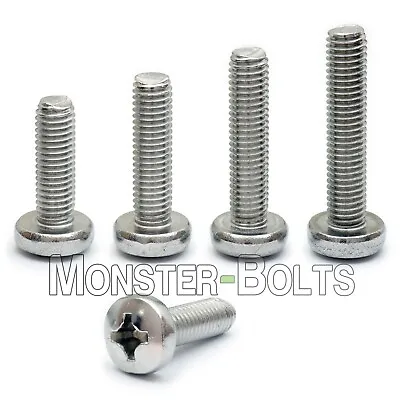 M5 Stainless Steel Phillips Pan Head Machine Screws Cross Recessed DIN 7985A • $5.14