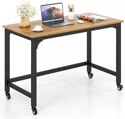 48  Mobile Computer Desk Rolling Computer Workstation With 4 Smooth Casters Ho • $156.55