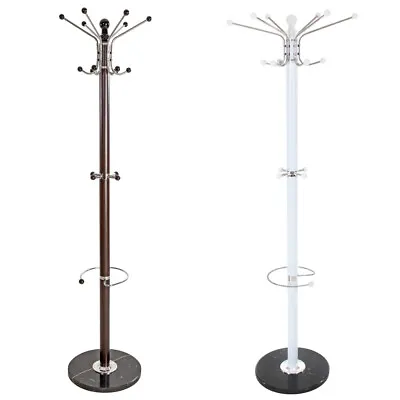 Coat Stand Umbrella Rack Hat Hall Hanger Holder Clothes Tree With Bag Hooks • £49.99