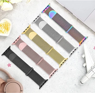 $12.35 • Buy Apple Watch Strap Series 8 7 6 SE 5 4 3 Magnetic Milanese Band 38/40/41/42/45MM