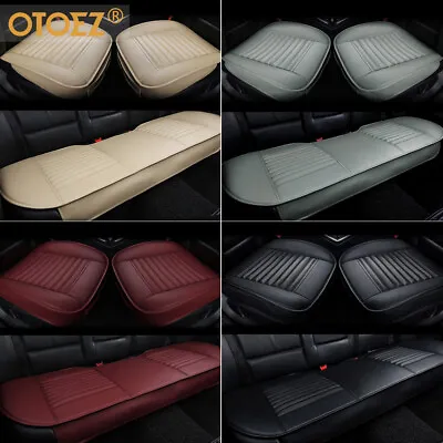 PU Leather Car Seat Cover Full Surround Front Rear Seat Mat Cushion Protector 3D • $25.99