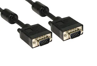 Fully Wired 2m SVGA Cable / VGA PC / Laptop To TV / Monitor Lead / Male 6.56Ft • £7.48
