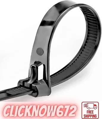 £7.62 • Buy Oksdown 100 Pack Reusable Cable Ties Black 200mmÃ—7.6mm Heavy Duty Strong Nylon