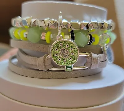 Bomb Party Summer Stacks 2023 Bracelets The Kiwi To Life Is Happiness RBP6046 • $50.58