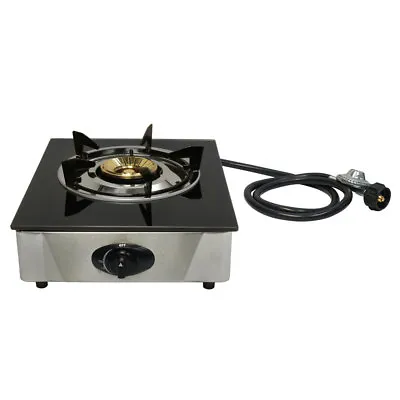 12 X 14  Single Propane Gas Stove 1 Burner Tempered Glass Cooktop Auto Ignition • $59.99