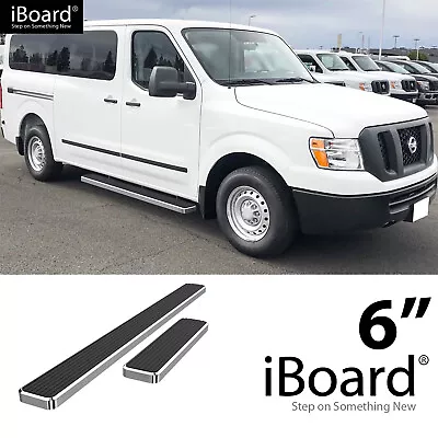 Running Board 6in Steel Polished Fit Nissan NV 1500 2500 Full Size Van 12-21 • $189