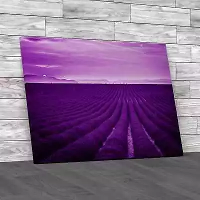 Lavender Field At Sunset Provence Purple Canvas Print Large Picture Wall Art • £14.95