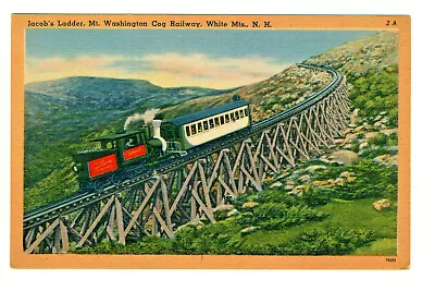 Postcard Cog Wheel Engine Railway Train Mt. Washington G • $3.99