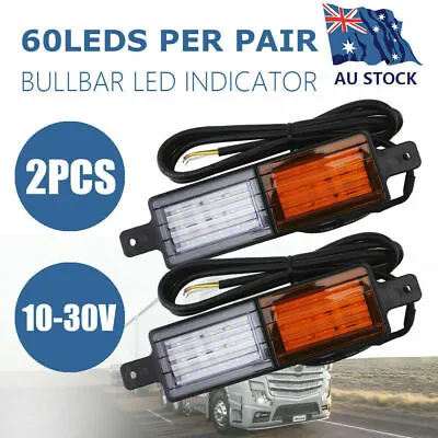 LED Bullbar Indicator Lights Front Park DRL Amber For ARB TJM Marker Lamp • $32.10