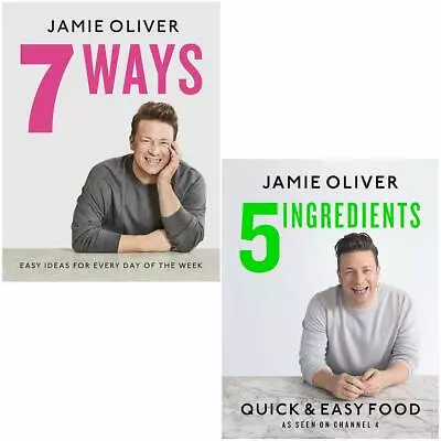 7 Ways And 5 Ingredients By Jamie Oliver 2 Books Collection Set Hardback NEW • $56.13