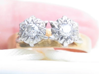 $0.99 • Buy Vintage Genuine 0.40ct G/SI Diamond Ring 18K Yellow Gold