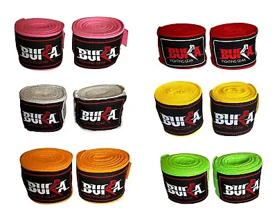 BUKA Boxing Hand Wraps Muay Thai MMA Elastic Bandages Protector New Pair NEW • $5.99