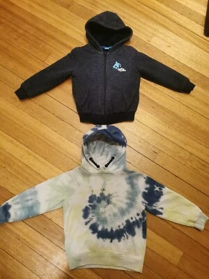 £13.99 • Buy 💙2 X Boys 4-5 Years Hoodie Thick Fur Lined Sherpa Tie Dye Bundle