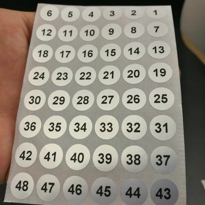 $8.89 • Buy 20 Sets  Serial Number 1 To 100 Label Stickers Waterpproof Silver Sticker 0.39 