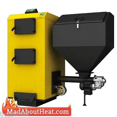 PBI 75kW Wood Pellet Boiler Fan Assisted Multi Fuel Capability Central Heating • £7495