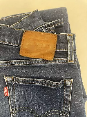 Premium Denim Levi’s 510 Skinny 28x32 (26x29) Leather Patch Dark Wash Big E • $25