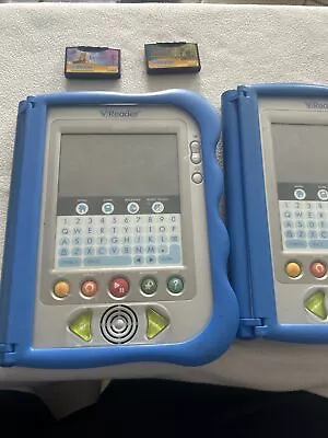 2 Vtech Blue V.Reader Plus 2 Games Only 1 Stylus Tested And Working • $60