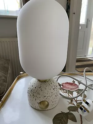 £42.99 • Buy Modernist - Discontinued Callie Habitat Glass Opal Pill Bedside Touch Lamp