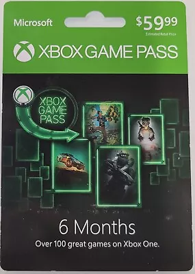 Microsoft Xbox Game Pass CONSOLE 6 Months Membership Xbox Series One Series X|S • $42.75