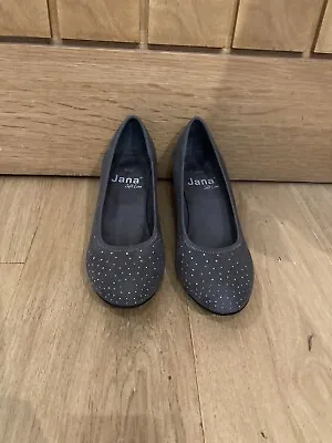 £7.99 • Buy New Ladies Jana Grey Faux Suede Court Shoes Sparky Studs Size 7H EU40