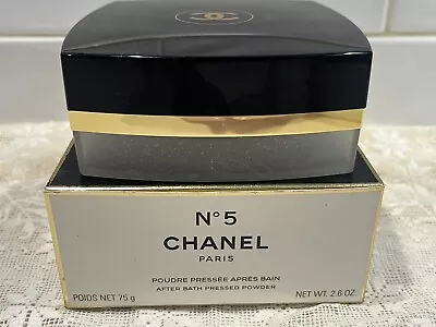 RARE CHANEL No. 5 AFTER BATH PRESSED POWDER 75 G - 2.6 Oz - Boxed Unused • $180