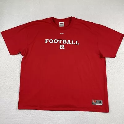 Rutgers Scarlet Knights Mens Shirt 3XL Red Nike Team VTG NCAA Football Tee • $22