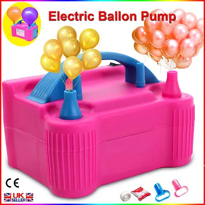 £9.88 • Buy Portable 600W Dual Nozzle Electric Air Pump Party Balloon Toy Inflator Blower UK