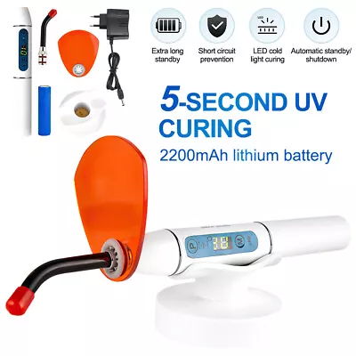 UV Dental LED Teeth Whitening Light Cure Lamp Cordless Wireless Curing Machine • $37.39