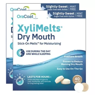 Xylimelts For Dry Mouth Mint-free 80 Disc Mailer Pack - Melbourne Stock • $48.50