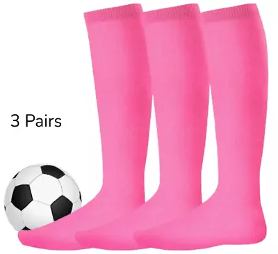 Kids Soccer Socks Toddler Soccer Socks Pink Girls Boys Knee High Soccer Socks • $10.88