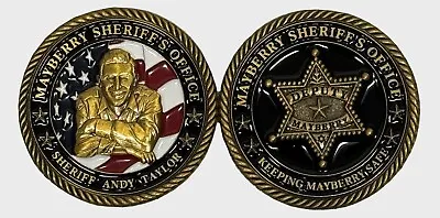 Mayberry Sheriff's Office Sheriff Andy Taylor 1.75 Inch Challenge Coin • $15.95