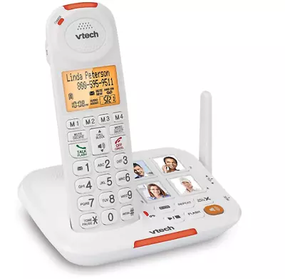 VTech SN5127 Amplified Cordless Senior Phone Answering Machine White NEW/OB • $30