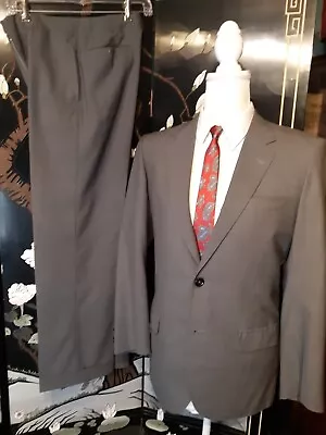 VTG 50s 1959 Gray Wool 2 Piece Suit Bespoke 35 Short / R  27W X 29.5L Taiwan • $60