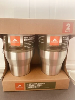 $40 • Buy Ozark Trail 40 Oz Vacuum Insulated Stainless Steel Tumbler 2 Pack
