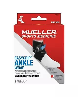 Mueller Easy Grip Ankle Wrap Moderate Support | Size Fits Most ~Left Or Right • $11