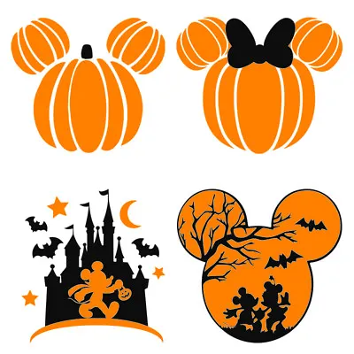 Mickey Minnie Mouse Disney Castle Halloween Designs Iron On Tshirt Transfer • £2.99