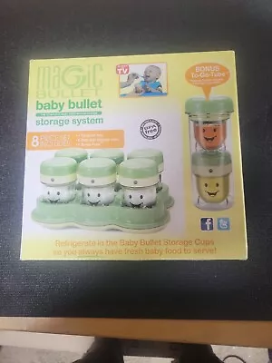 New! Magic Bullet  Baby Bullet  Food Storage System 8 Pc Set Bonus Tube Tray • $24