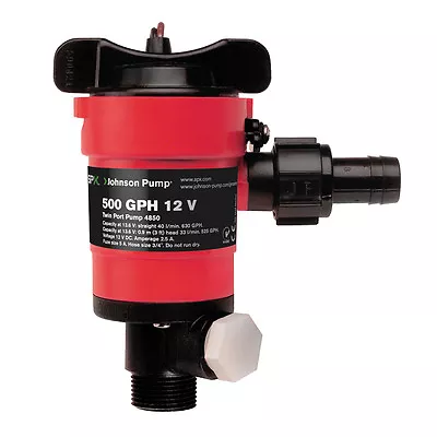 $55.31 • Buy Johnson Pump Twin Port 500GPH Livewell Aerating Pump - 12V