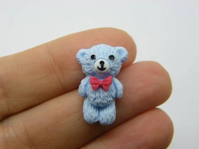 £2.30 • Buy 10 Teddy Bear Embellishment Cabochons Blue Resin P264