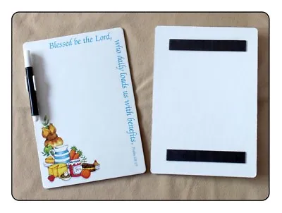 £1.99 • Buy 2 Magnetic Fridge Memo Boards With Pen EB0259 Christian Kitchen Family Organiser