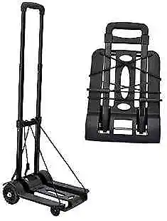  Folding Hand Truck 2 Wheels Fold Up Hand Cart With Elastic Ropes Portable M-2 • $39.63