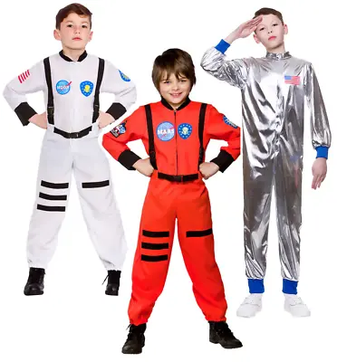 Astronaut Costume Kids Space Suit Occupations Boys Girls Fancy Dress Spaceman • £9.49