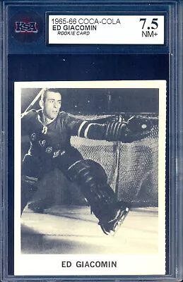 1965-66 COCA-COLA NHL Players ED Giacomin HOF Rookie KSA 7.5 NM + N Y Rangers RC • $239