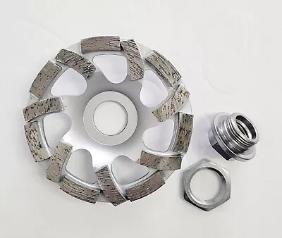 4” Premium Turbo Diamond Cup Wheel For Concrete Stone Grinding W 5/8 -11 Adapter • $32