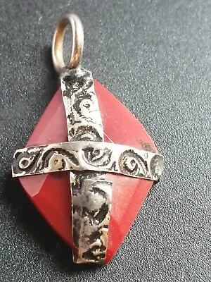 Viking Rare Ancient Silver Antique Pendant Amazing Colored Amulet • $24.99