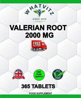 Valerian Root High Strenght 365 Tablets helps With Carmnesssleep And Anixety • £14.95